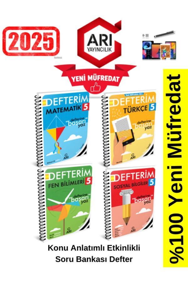 Arı Yayınları 2025 5.Sınıf Tüm Dersler (4 Kitap)Konu Anlatımlı Etkinlik Defter+Kalem - Fenomen Yayıncılık - Image 1