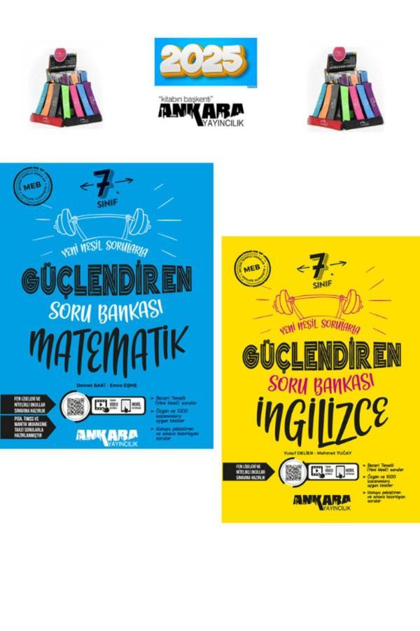 Güncel 7.Sınıf Matematik-İngilizce Soru Bankası Seti+ Cambridge Kalemlik - Ankara Yayıncılık - Image 1