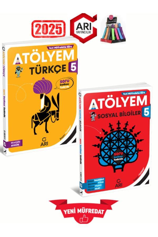 Arı Yayıncılık 2025 5.Sınıf Atölyem Türkçe-Sosyal %100 Yeni Konu Özetli Soru Bankası+Kalemlik - Arı Yayıncılık - Image 1
