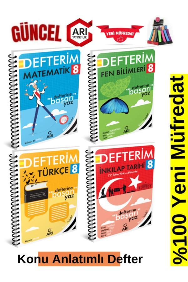 2025 Arı Yayınları 8.Sınıf Tüm Dersler(4 Kitap)M-F-T-İ Konu Anlatımlı Soru Bankası Defter+Kalemlik - Arı Yayıncılık - Image 1