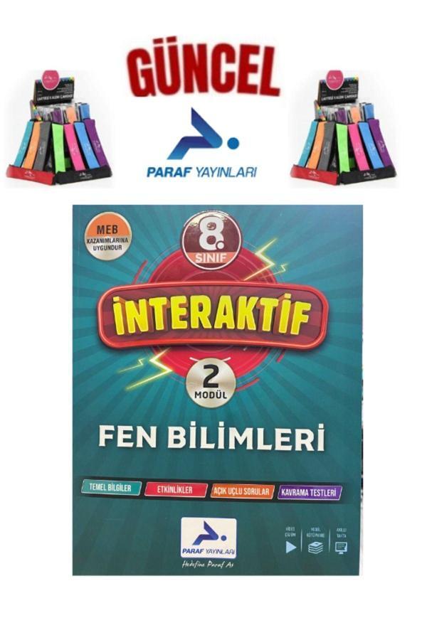 Güncel Paraf Yayınları 8.Sınıf İnteraktif Fen  1-2.Modül Tek Kitap Soru Kütüphanesi+Kalemlik - Paraf Yayınları - Image 1