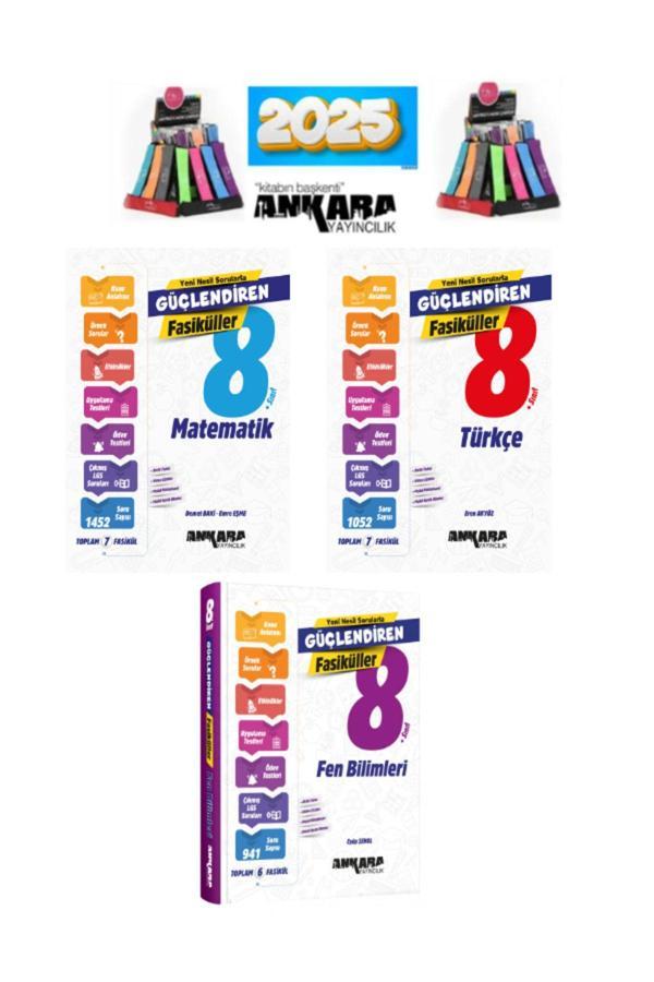 Ankara 8.Sınıf Matematik-Türkçe-Fen 20 FASİKÜL Konu Anlatımlı Soru Bankası Seti+Kalemlik - Ankara Yayıncılık - Image 1
