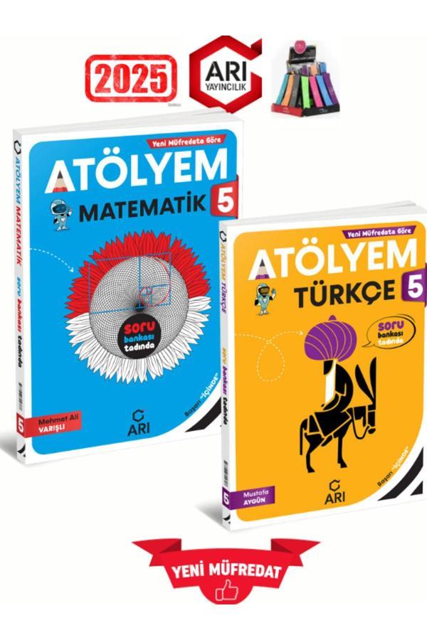 Arı Yayıncılık 2025 5.Sınıf Atölyem Matematik-Türkçe %100 Yeni Konu Özetli Soru Bankası+Kalemlik - Arı Yayıncılık - Image 1