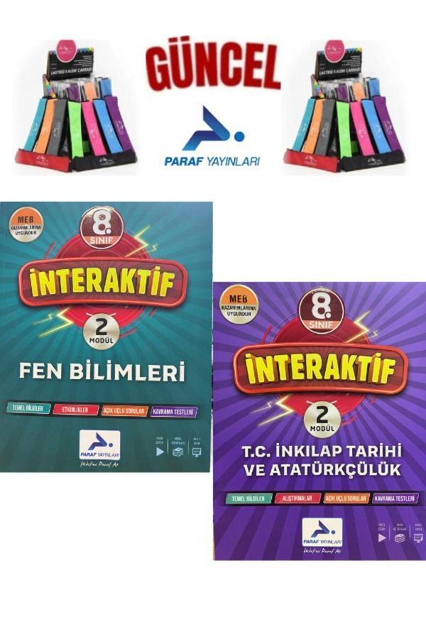 Güncel Paraf 8.Sınıf İnteraktif Fen-İnk.Tarihi 1-2.Modül Tek Kitap Soru Kütüphanesi+Kalemlik - Paraf Yayınları - Image 1
