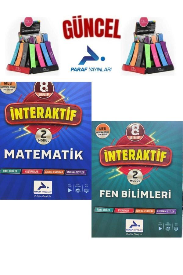 Güncel Paraf 8.Sınıf İnteraktif Matematik-Fen 1-2.Modül Tek Kitap Soru Kütüphanesi+Kalemlik - Paraf Yayınları - Image 1