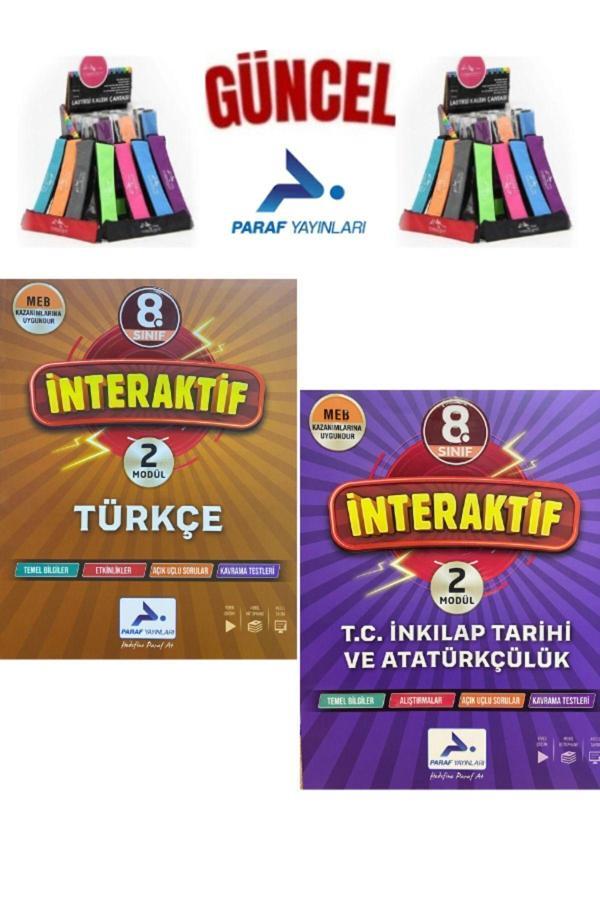 Güncel Paraf 8.Sınıf İnteraktif Türkçe-İnk.Tarihi 1-2.Modül Tek Kitap Soru Kütüphanesi+Kalemlik - Paraf Yayınları - Image 1