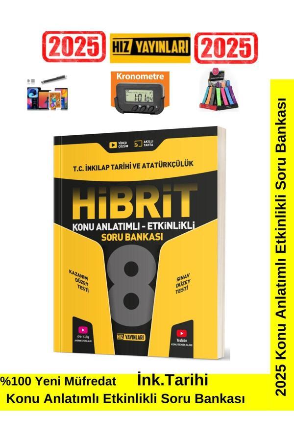 Hız 2025 8.Sınıf Hibrit İnk.TarihiKonu Anlatımlı Etkinlikli Soru Bankası Kronometre+Kalem+Kalemlik - Hız Yayınları - Image 1