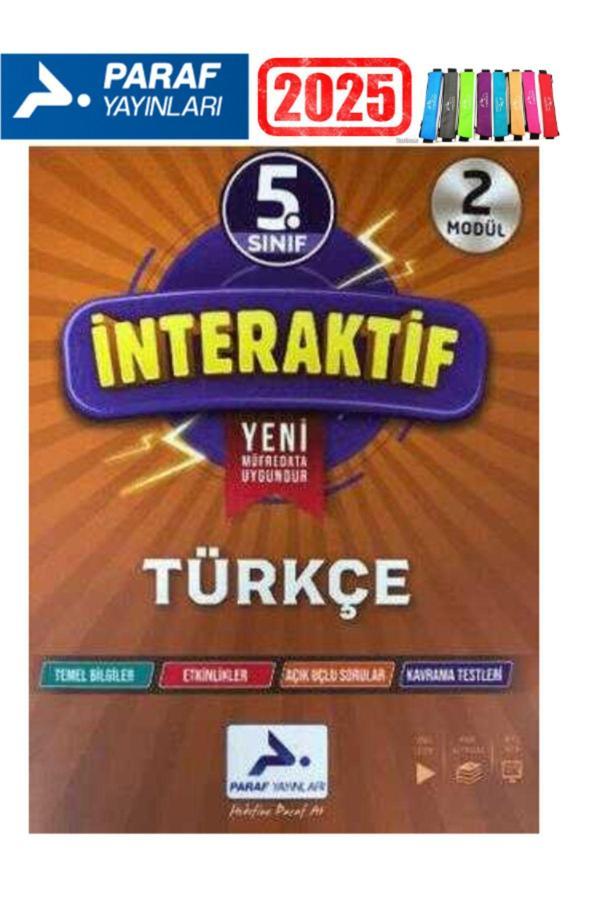 Paraf Yayınları 2025 5.Sınıf İnteraktif Türkçe Soru Bankası Seti+Kalemlik - Paraf Yayınları - Image 1