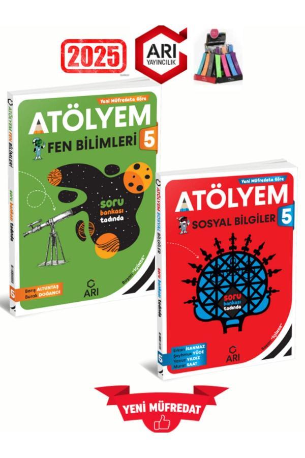 Arı Yayıncılık 2025 5.Sınıf Atölyem Fen-Sosyal %100 Yeni Konu Özetli Soru Bankası+Kalemlik - Arı Yayıncılık - Image 1