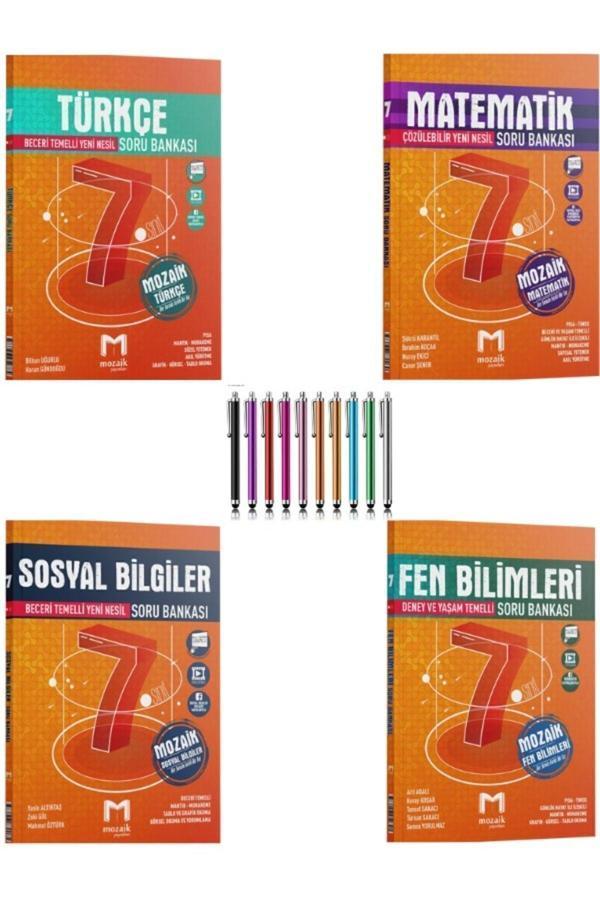 Mozaik 7.Sınıf Tüm Dersler 4 Kitap Soru Bankası Seti+Dokunmatik Kalem - Mozaik Yayınları - Image 1