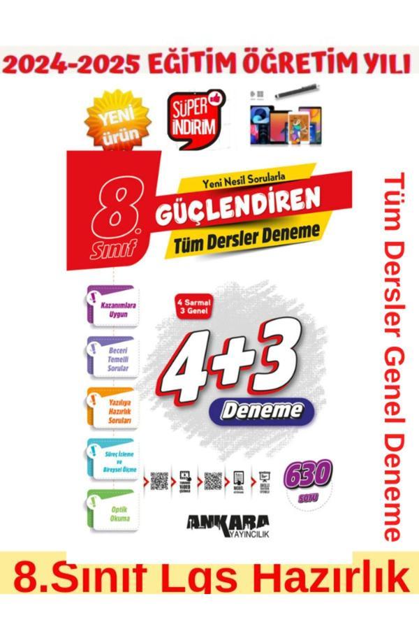 Ankara Yayınları Güçlendiren 2025 8.Sınıf 4+3 Farklı Genel Deneme Seti+Android Kalem - Fenomen Yayıncılık - Image 1