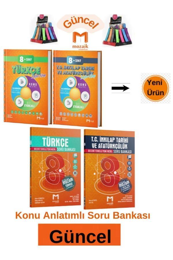 Mozaik 8.Sınıf İnk.Tarihi-Türkçe Konu Anlatım Etkinlikli Defter Kitap-Soru Bankası Seti+Kalemlik - Mozaik Yayınları - Image 1