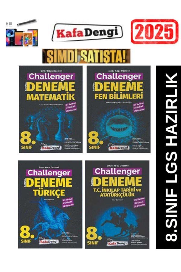 KAFADENGİ 8.Sınıf Matematik12-Fen12-Türkçe12-İnk.Tarihi 20 li Branş Deneme Seti+Kalem - Kafa Dengi - Image 1
