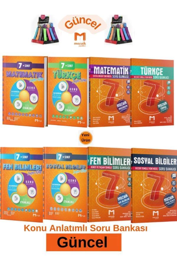 Mozaik 7.Sınıf Tüm Dersler(M-T-F-S)Konu Anlatım Etkinlikli Defter Kitap-Soru Bankası Seti+Kalemlik - Mozaik Yayınları - Image 1