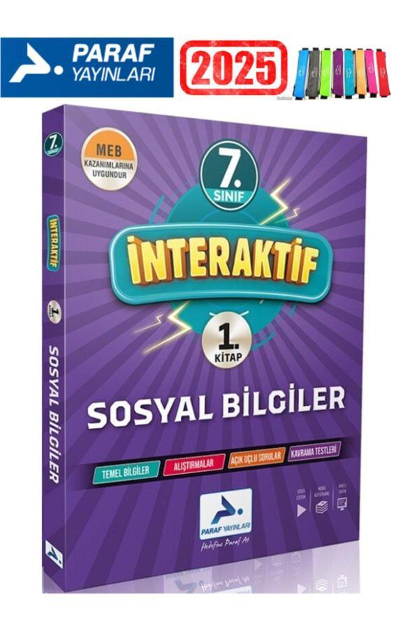 Paraf Yayınları 2025 7.Sınıf İnteraktif Sosyal Bilgiler Soru Bankası Seti+Kalemlik - Paraf Yayınları - Image 1