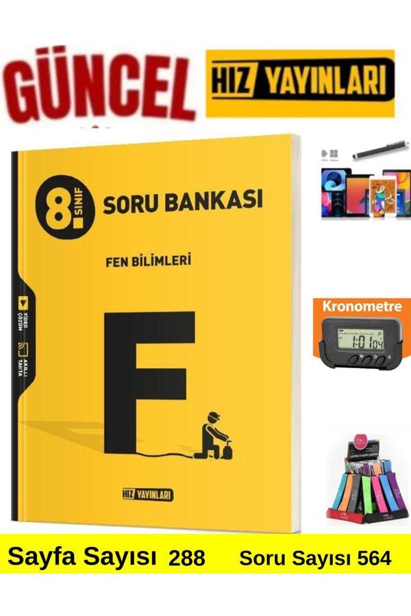 Hız 8.Sınıf Fen Bilimleri Video Çözümlü Soru Bankası+Kronometre+Kalemlik+Kalem - Hız Yayınları - Image 1