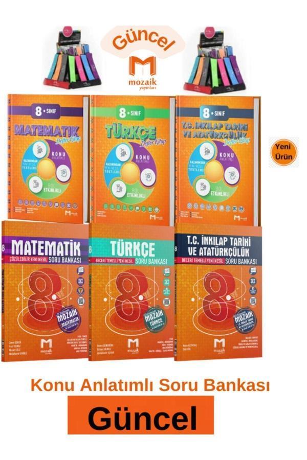 Mozaik 8.Sınıf Türkçe-Mat-İnk.Tarihi Konu Anlatım Etkinlikli Defter Kitap-Soru Bankası Seti+Kalemlik - Mozaik Yayınları - Image 1