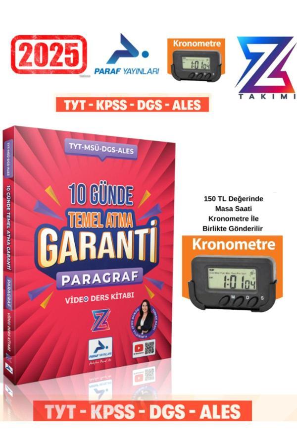 Paraf Yayın Z Takım Paragraf 10 Günde Temel Atma Garanti Video Ders Kitabı+Kronometre - Paraf Yayınları - Image 1