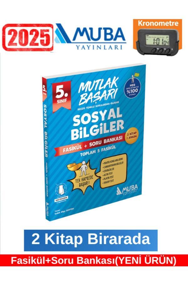 Muba 2025 5.Sınıf Sosyal Bilimler Mutlak Başarı Fasikül + Soru Bankası+Kronometre - Muba Yayınları - Image 1