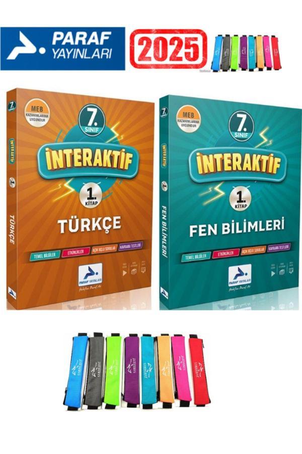 Paraf Yayınları 2025 7.Sınıf İnteraktif Türkçe-Fen Soru Bankası Seti+Kalemlik - Paraf Yayınları - Image 1