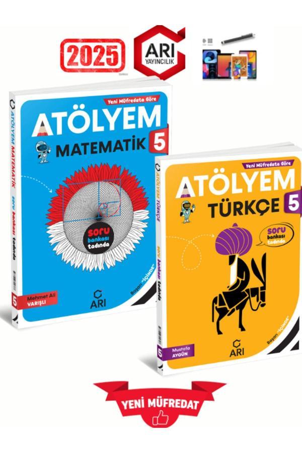 Arı Yayıncılık 2025 5.Sınıf Atölyem Matematik-Türkçe %100 Yeni Konu Özetli Soru Bankası+Kalem - Arı Yayıncılık - Image 1