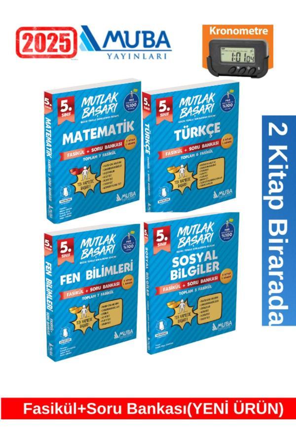 Muba 2025 5.Sınıf Matematik-Türkçe-Fen-Sosyal MB Fasikül + Soru Bankası+Kronometre - Ens Yayıncılık - Image 1