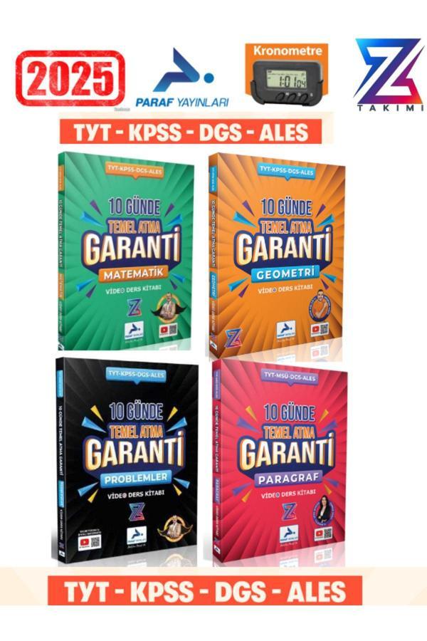 Paraf Z Takım Mat-Geo-Problem-Paragraf 10 Günde Temel Atma Garanti Video Ders Kitabı+Kronometre - Paraf Yayınları - Image 1