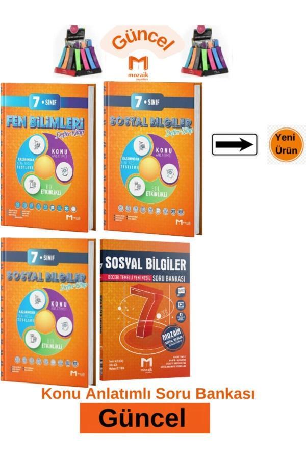 Mozaik 7.Sınıf Fen-Sosyal Konu Anlatım Etkinlikli Defter Kitap-Soru Bankası Seti+Kalemlik - Mozaik Yayınları - Image 1