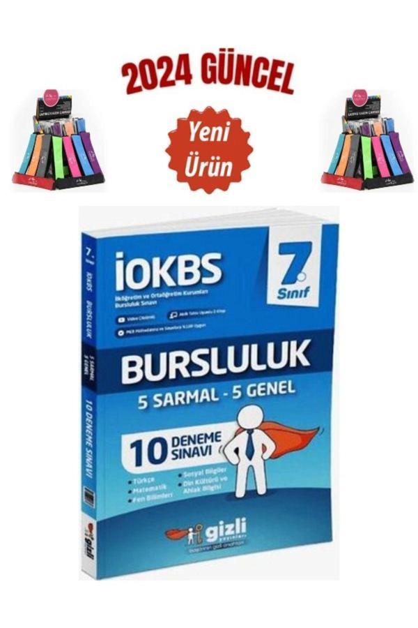 Güncel 2024 7.Sınıf İOKBS Bursluluk Sınavı 10 Deneme(5Sarmal-5 Genel)+Kalemlik - Gizli Yayınları - Image 1