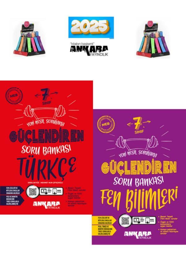 Ankara 7.Sınıf Fen-Türkçe-(2Kitap)Soru Bankası+Kalemlik - Ankara Yayıncılık - Image 1