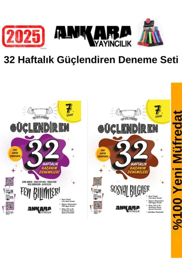 Ankara 7.Sınıf Güçlendiren Fen-Sosyal 32 Hafta Deneme Seti+Kalemlik - Ankara Yayıncılık - Image 1