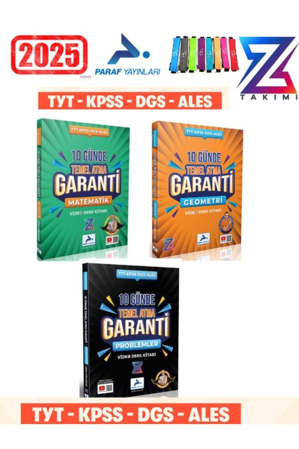 Paraf Yayın Z Takım Matematik-Goemetri-Problem 10 Günde Temel Atma Garanti Video Ders+Kalemlik - Paraf Yayınları - Image 1