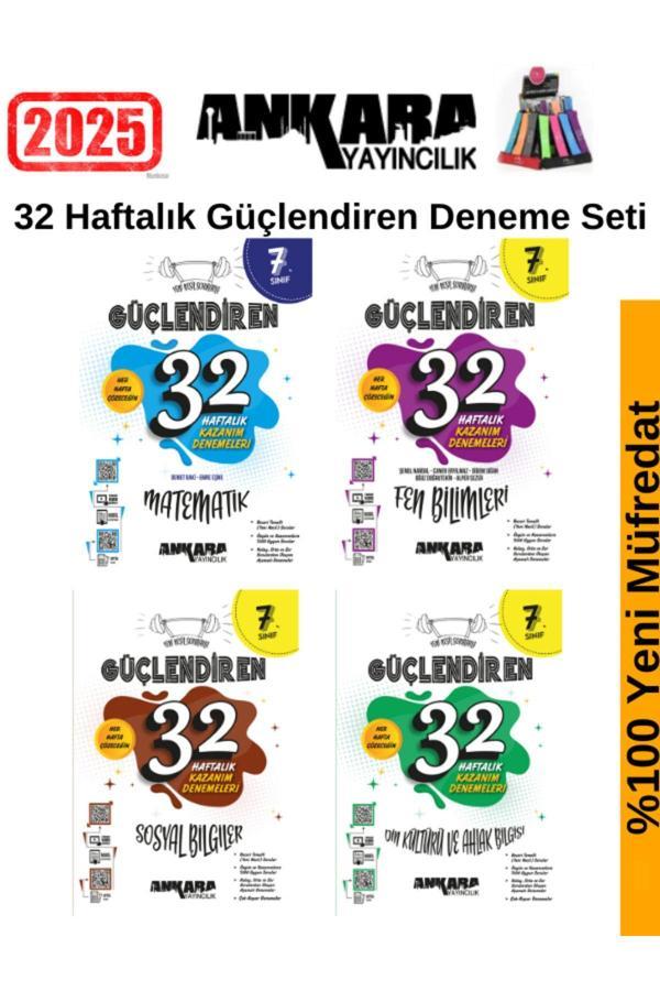 Ankara 7.Sınıf Güçlendiren Matematik-Fen-Sosyal-Din 32 Hafta Deneme Seti+Kalemlik - Ankara Yayıncılık - Image 1