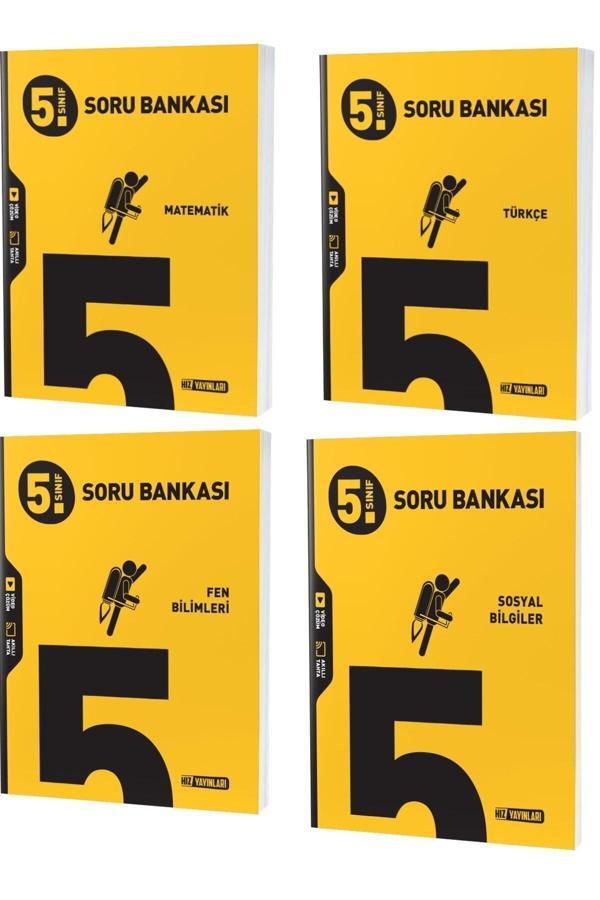 Hız 2025 5. Sınıf Matematik Türkçe Fen Sosyal Soru Seti 4 Kitap - Hız Yayınları - Image 1