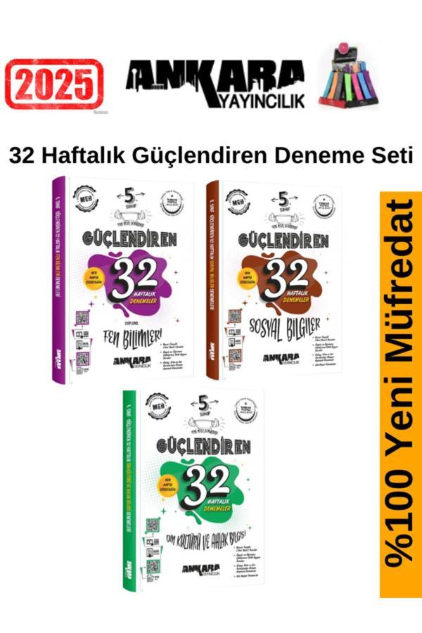 Ankara 5.Sınıf Güçlendiren Fen-Sosyal-Din 32 Haftalık Deneme Seti+Kalemlik - Ankara Yayıncılık - Image 1