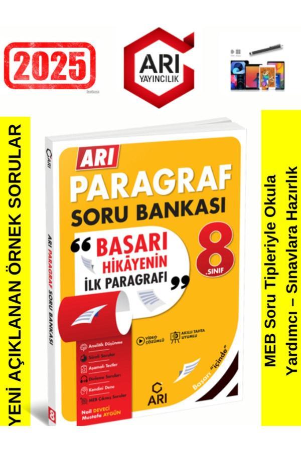 Arı Yayıncılık 2025 8.Sınıf Paragraf %100 Yeni Müfredat-Nesil Soru Bankası+Kalem - Arı Yayıncılık - Image 1