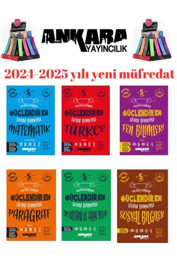 Ankara 5.Sınıf Matematik-Türkçe-Fen-Paragraf-Din-Sosyal Soru Bankası+Kalemlik - Ankara Yayıncılık - Image 1