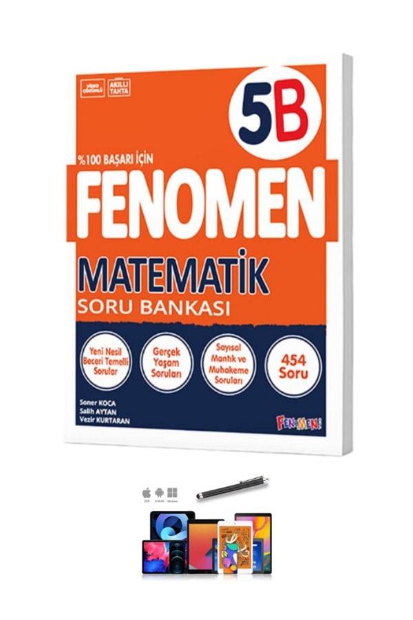2025 Güncel 5.sınıf Matematik 5b(454 YENİ NESİL SORU)soru Bankası Dokunmatik Kalem - Fenomen Yayıncılık - Image 1