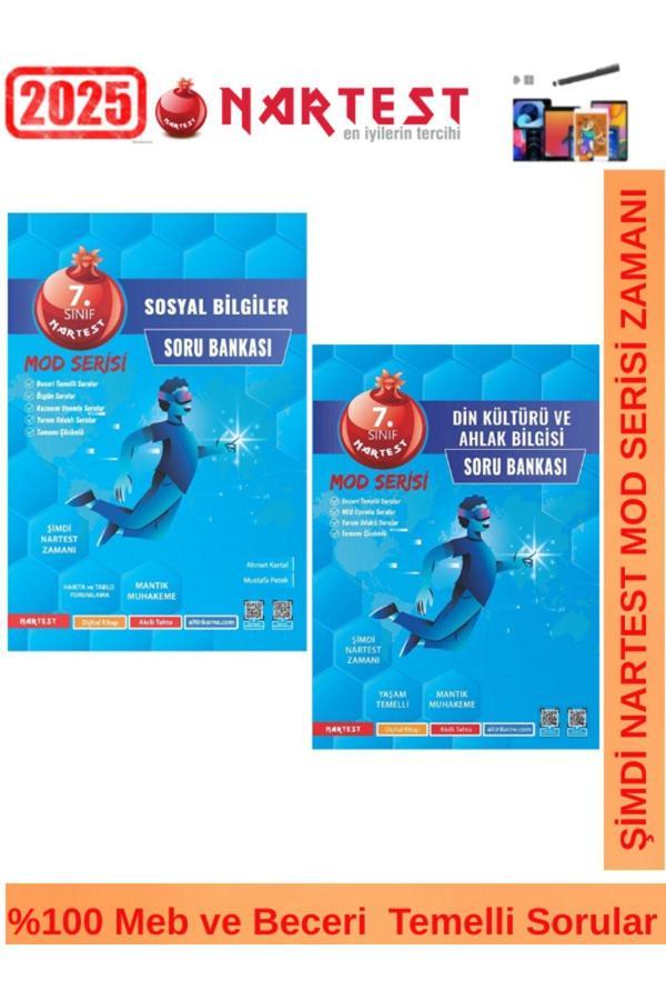 Nartest 2025 7.Sınıf Mod Serisi Sosyal-Din Video Çözümlü Soru Bankası+Android Kalem - Nartest Yayınevi - Image 1
