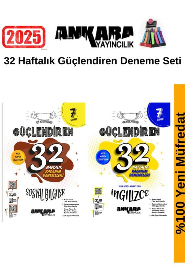 Ankara 7.Sınıf Güçlendiren Sosyal-İngilizce 32 Hafta Deneme Seti+Kalemlik - Ankara Yayıncılık - Image 1