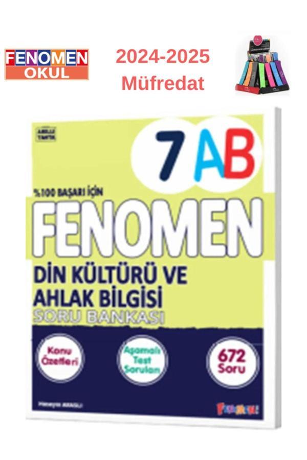 Güncel 7.Sınıf Din Kültürü ve Ahlak Bilgisi (A-B) Soru Bankası+Kalemlik - Fenomen Yayıncılık - Image 1