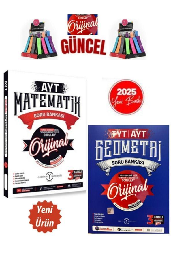 2025 Ayt Matematik-TytAyt Geometri  Video Çözümlü Soru Bankası+Cambridge Kalemlik - Orijinal Yayınları - Image 1