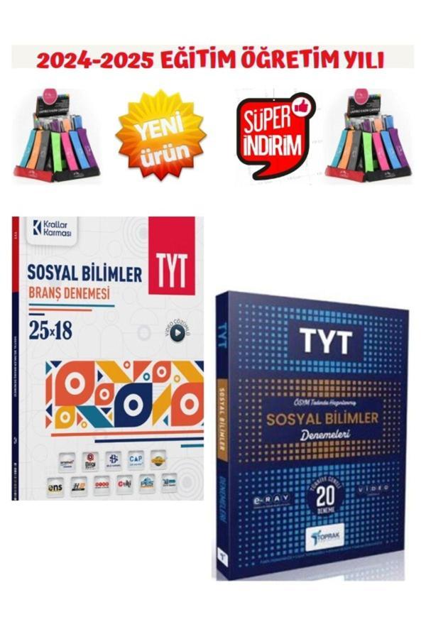 Krallar Karması Tyt 2025 Sosyal Bilimler 25x18 Deneme+Toprak 2025 Tyt Sosyal 20 Deneme+Kalemlik - Image 1