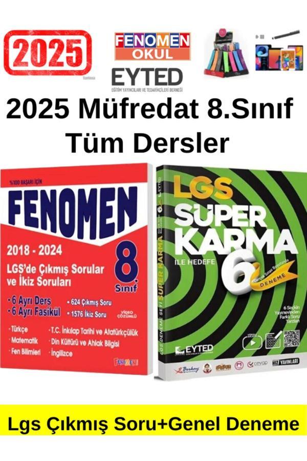 2025 Lgs 8.Sınıf Çıkmışveİkiz Soruları Set+Eyted Tüm Ders Paket 6 Deneme Seti+Kalem+Kalemlik - Fenomen Yayıncılık - Image 1