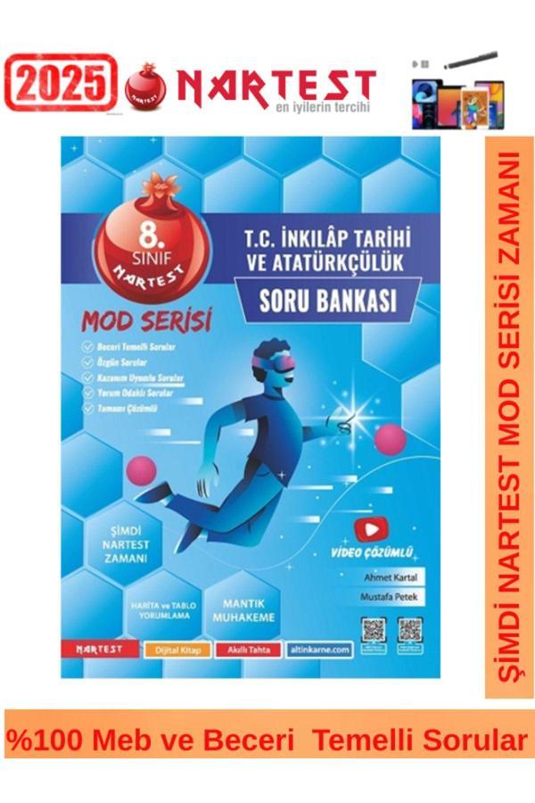 Nartest 2025 8.Sınıf Mod Serisi İnkı.TarihiVideo Çözümlü Soru Bankası+Android Kalem - Nartest Yayınevi - Image 1