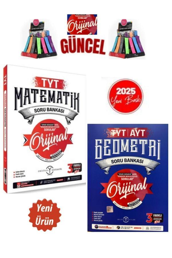 2025 Tyt Matematik-TytAyt Geometri  Video Çözümlü Soru Bankası+Cambridge Kalemlik - Orijinal Yayınları - Image 1