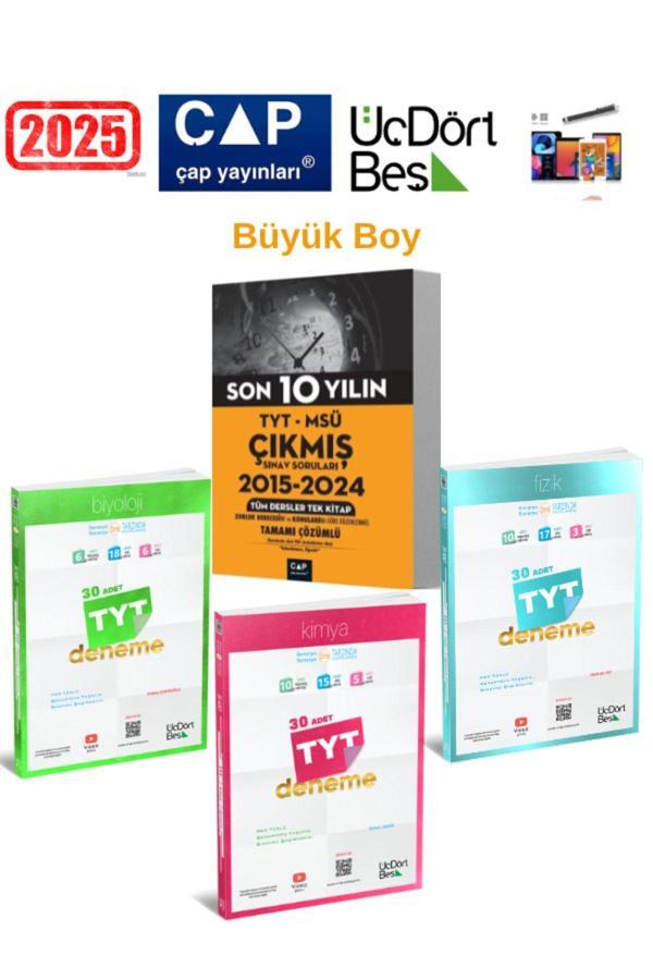 Çap Tyt-Msü Son 10 Yıl Çıkmış Sorular+345 Tyt Fizik-Kimya-Biyoloji Deneme Seti+Android Kalem - Çap Yayınları - Image 1