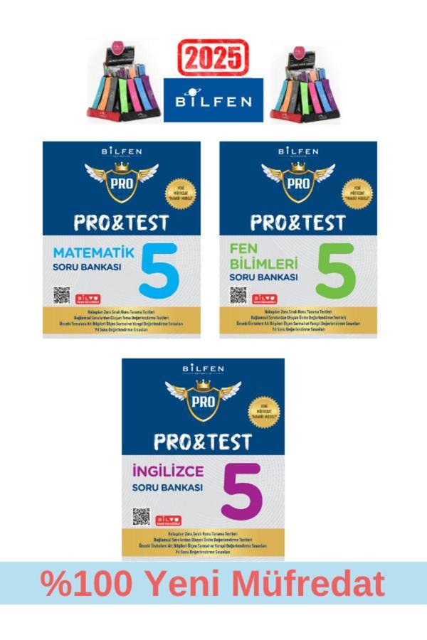 Güncel Protest 5.Sınıf %100 Yeni Matematik-Fen-İngilizce Soru Bankası Seti+Kalemlik - Bilfen Yayınları - Image 1