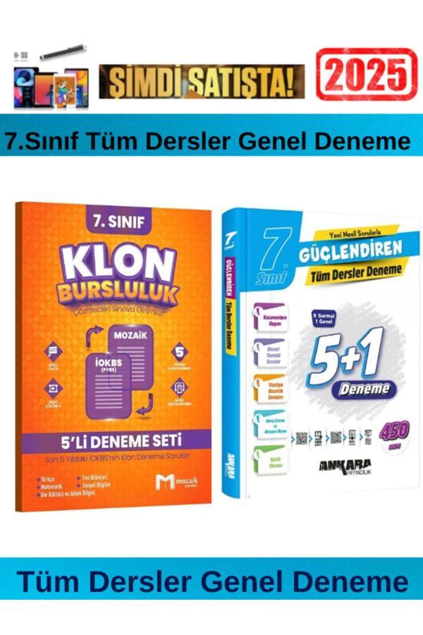 Ens Yayıncılık Mozaik 7.Sınıf Klon Tüm Dersler İokbs Genel 5 Deneme+Ankara 7.Sınıf Güçlendiren 5+1 Genel Deneme - Ens Yayıncılık - Image 1
