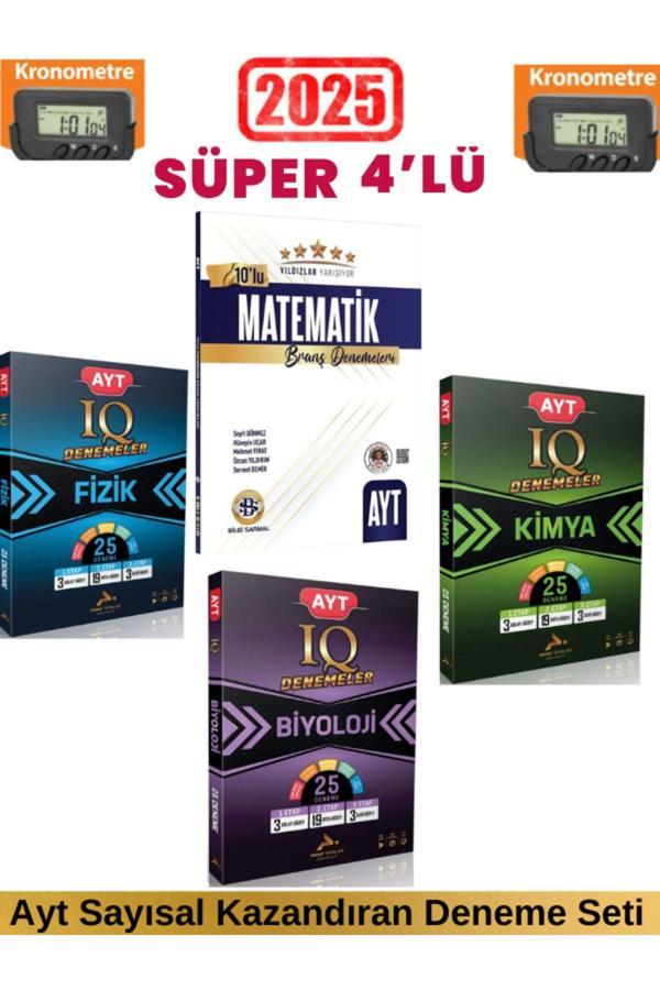 2025 Yıldızlar Matematik 10 lu Deneme+Paraf IQ Ayt Fizik 25+Kimya25+Biyoloji25 Deneme - Bilgi Sarmal Yayınları - Image 1